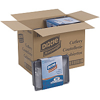 Dixie Heavyweight Disposable Forks, Knives & Teaspoons Keeper Pack Grab-N-Go by GP Pro (DXECH0180DX7CT)