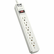 Eaton Tripp Lite Series Protect It! 6-Outlet Surge Protector, 6 ft. Cord, 790 Joules, Diagnostic LED, Light Gray Housing (TLP606)