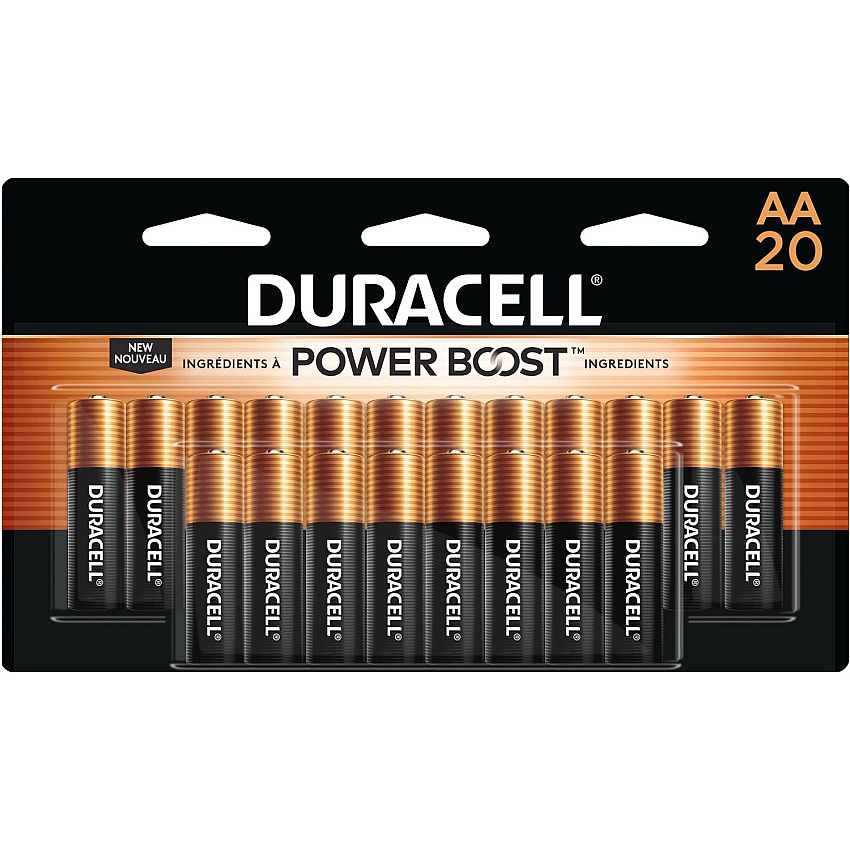 Duracell Coppertop Alkaline AA Batteries (DURMN1500B20)