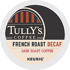 Tully's Coffee K-Cup French Roast Decaf Coffee (GMT192419)