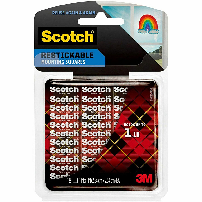 Scotch Restickable Mounting Tabs (MMMR100)