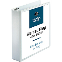 Business Source Basic D-Ring White View Binders (BSN28442)