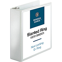 Business Source Basic D-Ring White View Binders (BSN28443)