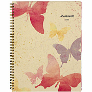 AT-A-GLANCE Watercolors Weekly/Monthly Planner, Butterflies Artwork, 11 x 8.5, Multicolor Cover, 12-Month (Jan to Dec): 2026 (791905G)