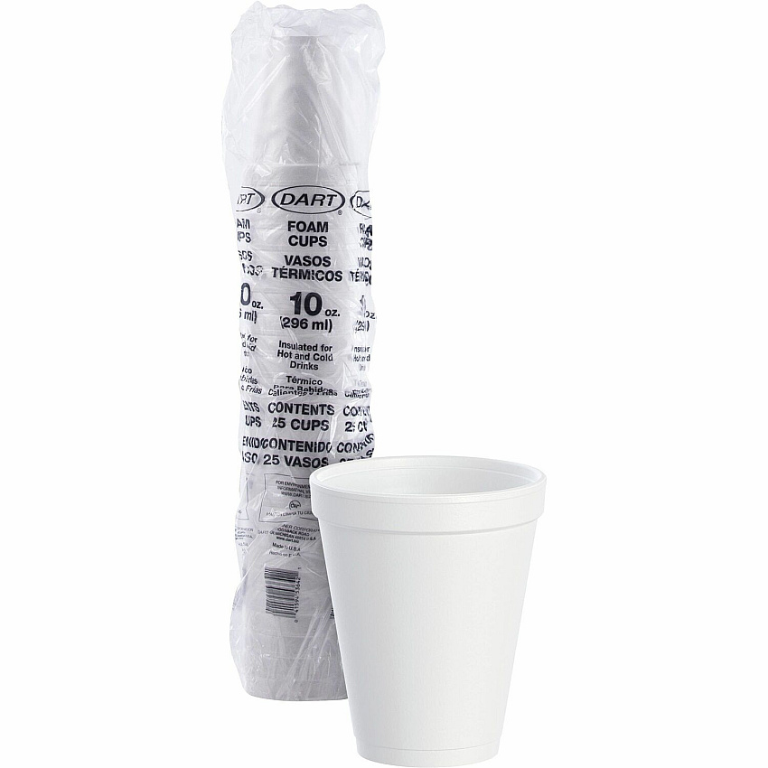 Dart 10 oz Insulated Foam Cups (DCC10J10)