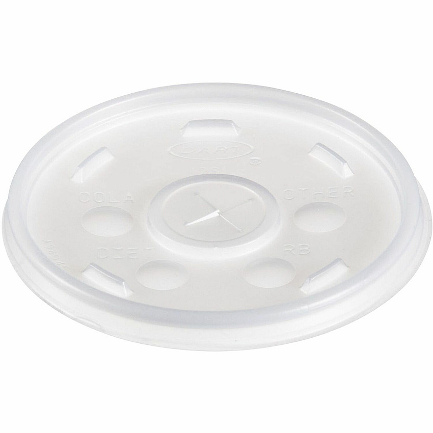 Dart Translucent Slotted Foam Cup Lids (DCC12SL)