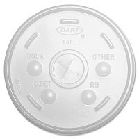Dart Translucent Slotted Foam Cup Lids (DCC16SL)