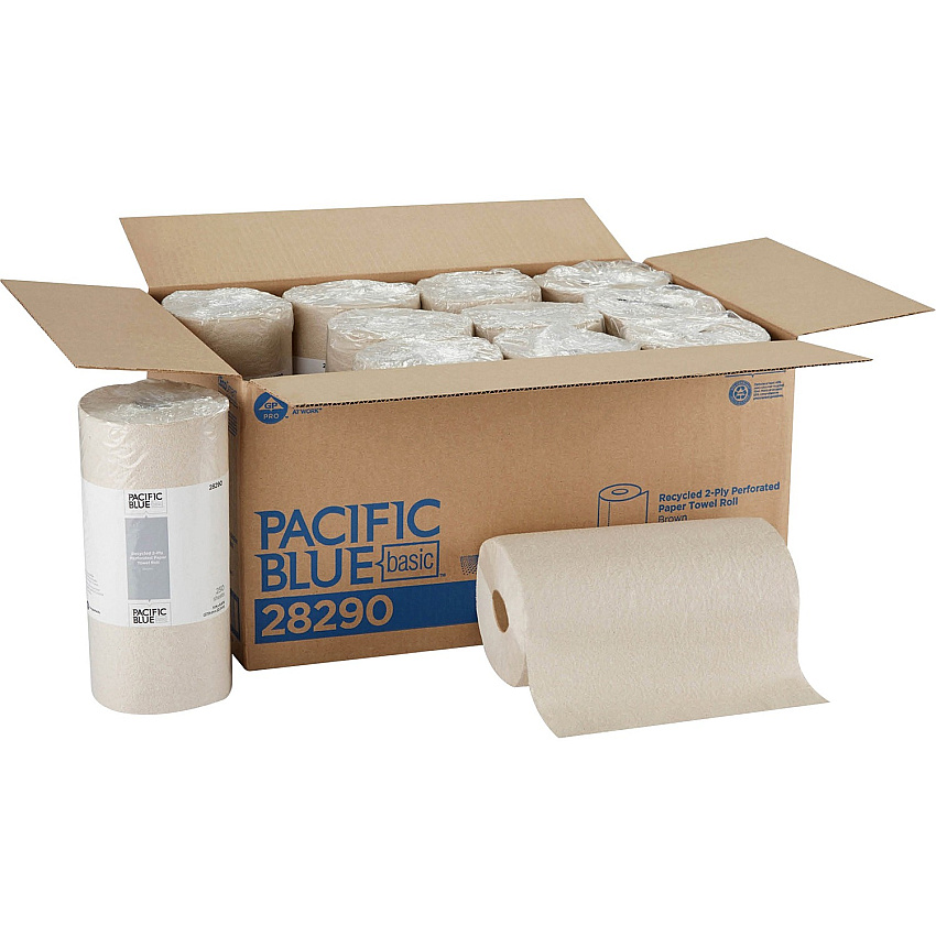 Pacific Blue Basic Recycled Perforated Paper Roll Towel (GPC28290)