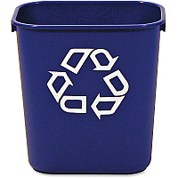 Rubbermaid Commercial 13 QT Standard Deskside Recycling Wastebasket (RCP295573BE)