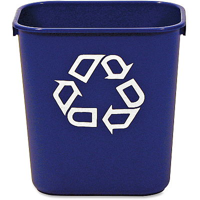 Rubbermaid Commercial 13 QT Standard Deskside Recycling Wastebasket (RCP295573BE)