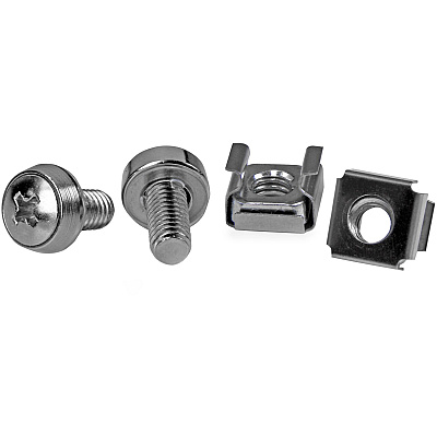 StarTech 50 Pkg M6 Mounting Screws And Cage Nuts (CABSCREWM6)