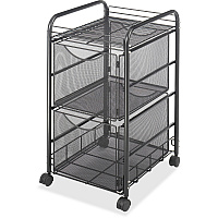 Safco Onyx Double Mesh Mobile File Cart (SAF5212BL)