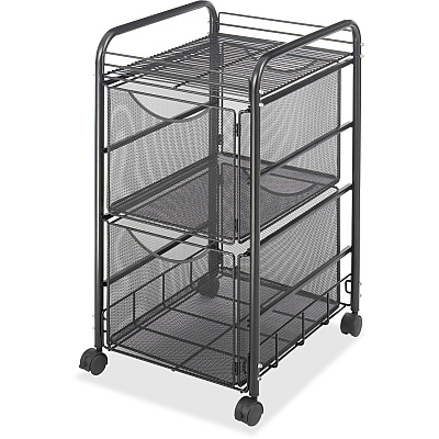 Safco Onyx Double Mesh Mobile File Cart (SAF5212BL)