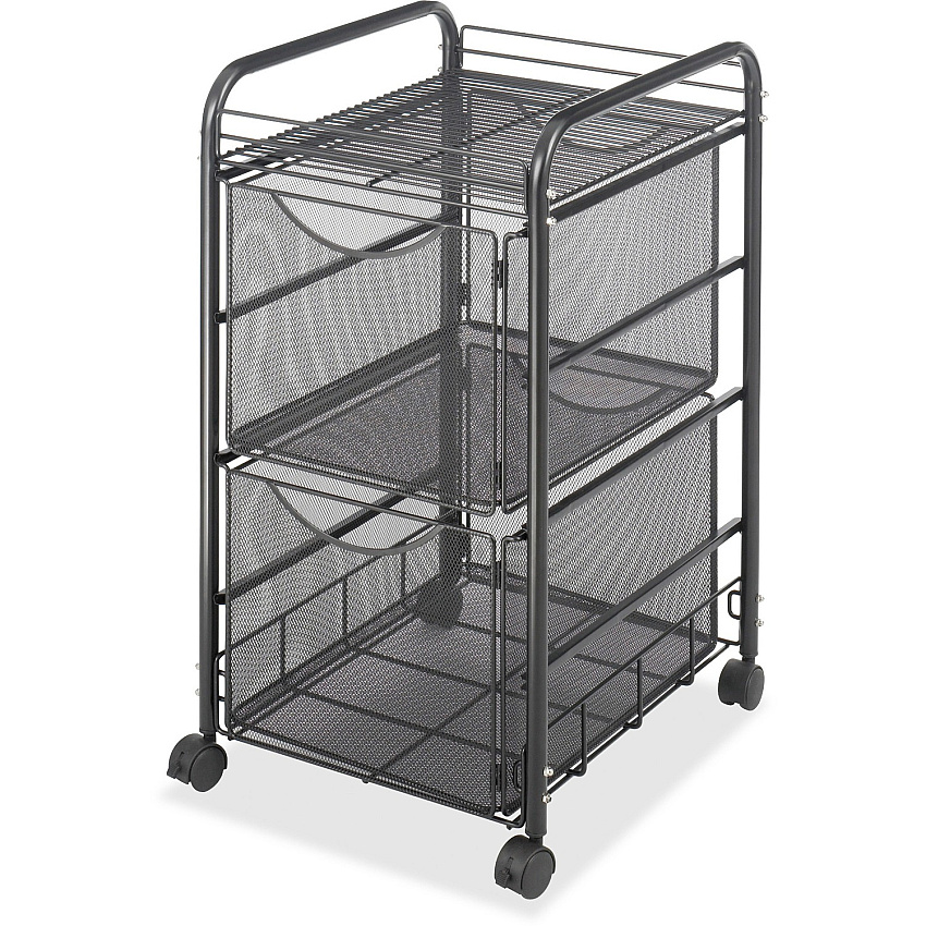 Safco Onyx Double Mesh Mobile File Cart (SAF5212BL)