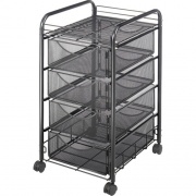 Safco Onyx Double Mesh Mobile File Cart (5214BL)