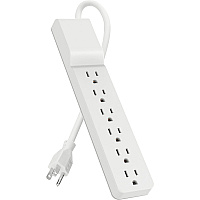 Belkin 6 Outlet Home/Office Surge Protector - Rotating Plug - 10 foot cord - White - 720 Joule (BE10600010)