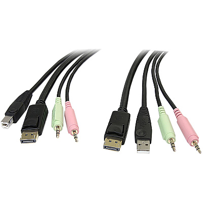 StarTech 4in1 Usb Displayport Kvm Switch Cable (DP4N1USB6)