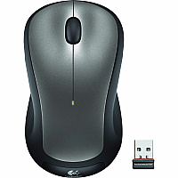 Logitech M310 Wireless Mouse, 2.4 GHz with USB Nano Receiver, 1000 DPI Optical Tracking, 18 Month Battery, Ambidextrous, Compatible with PC, Mac, Laptop, Chromebook (SILVER) (LOG910001675)