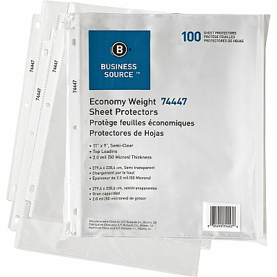 Business Source Economy Weight Sheet Protectors (BSN74447)