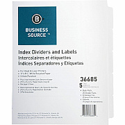 Business Source Punched Laser Index Dividers (BSN36685)