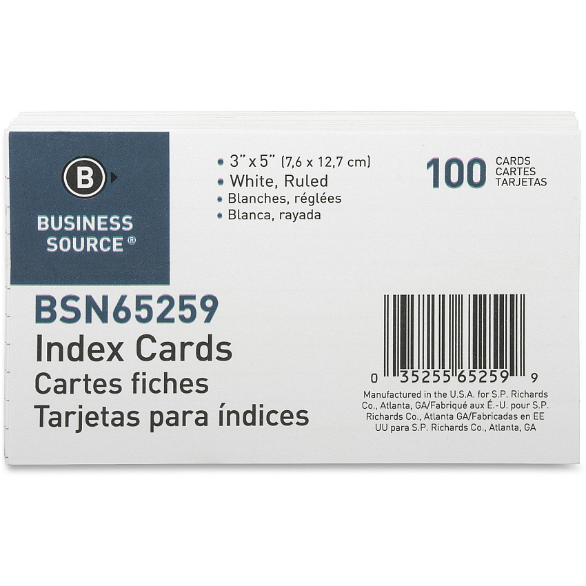 Business Source Ruled Index Cards (BSN65259)