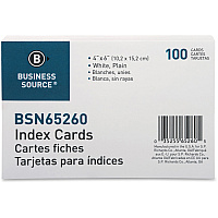 Business Source Plain Index Cards (BSN65260)