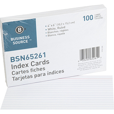 Business Source Ruled Index Cards (BSN65261)