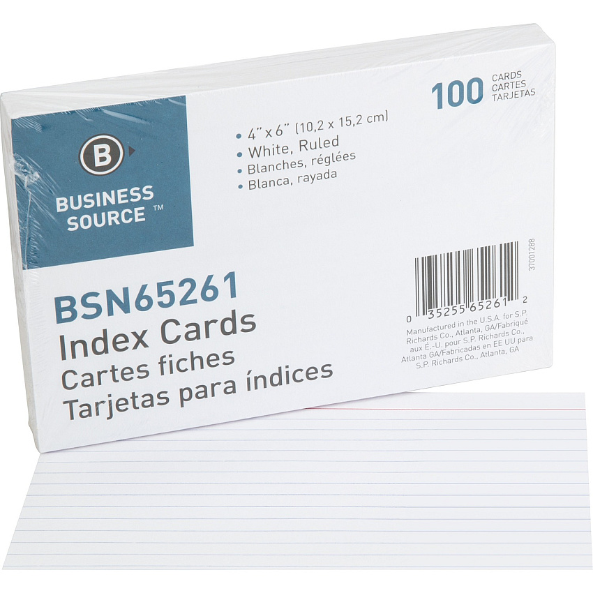 Business Source Ruled Index Cards (BSN65261)