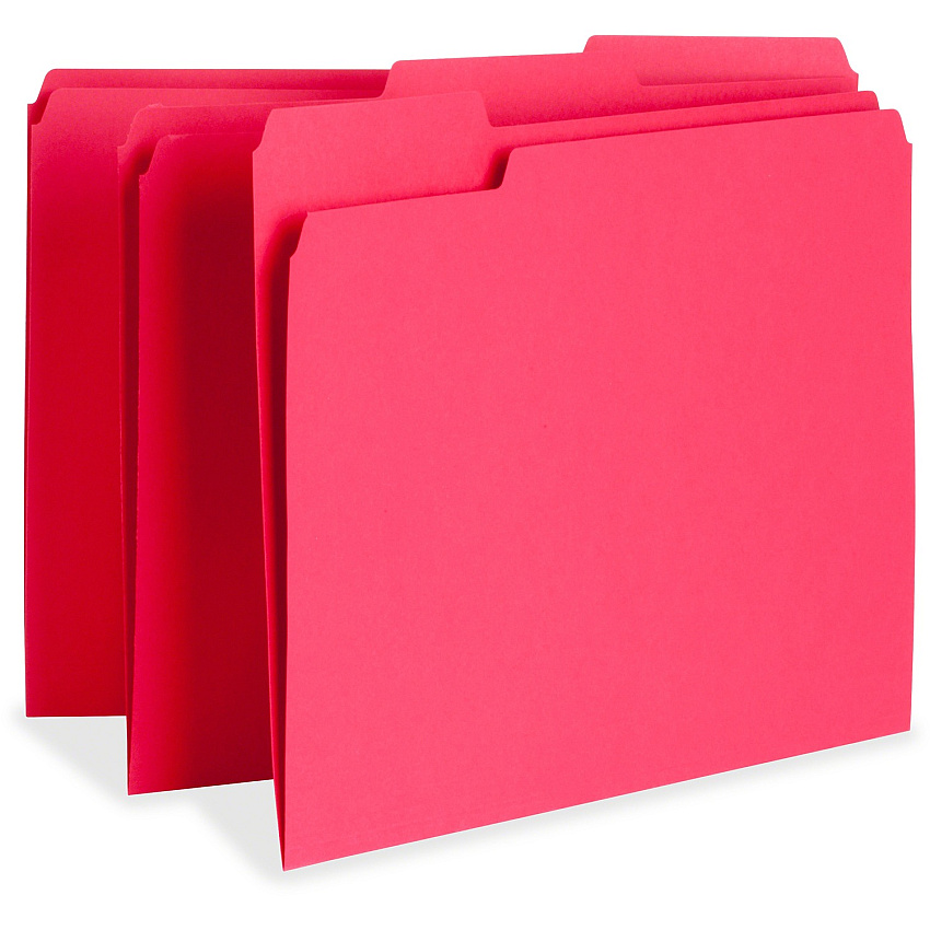 Business Source 1/3 Tab Cut Letter Recycled Top Tab File Folder (BSN65776)