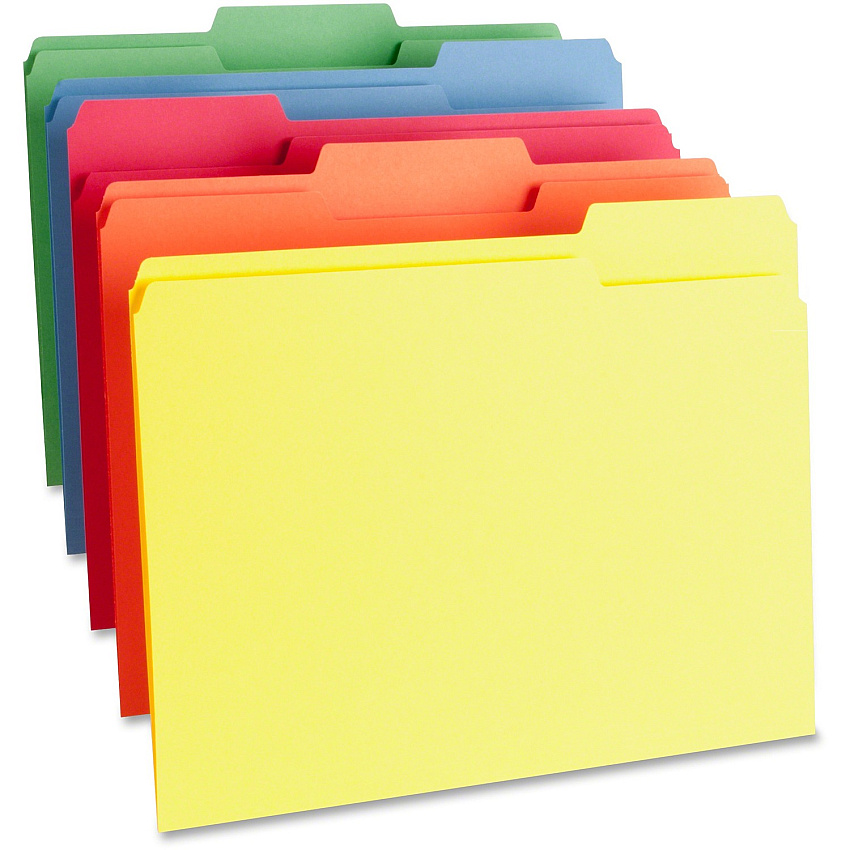Business Source 1/3 Tab Cut Letter Recycled Top Tab File Folder (BSN65780)