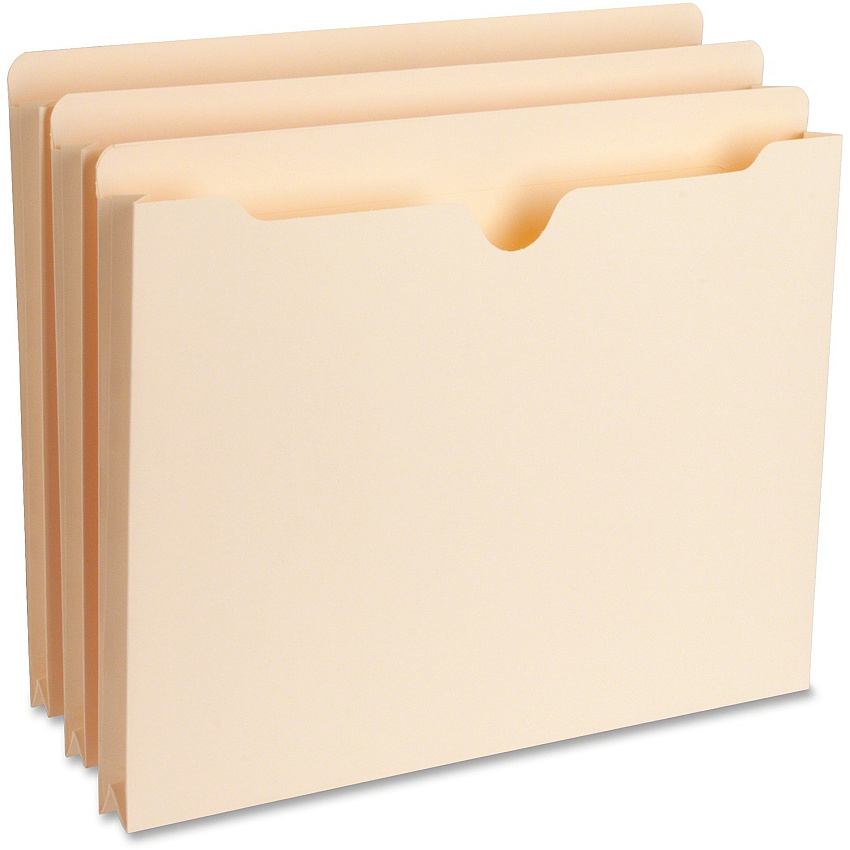 Business Source Straight Tab Cut Letter Recycled File Pocket (BSN65797)