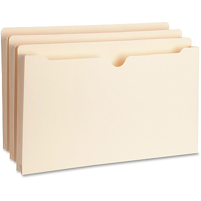Business Source Straight Tab Cut Legal Recycled File Pocket (BSN65801)