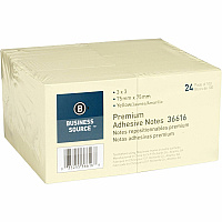 Business Source Yellow Repostionable Adhesive Notes (BSN36616)