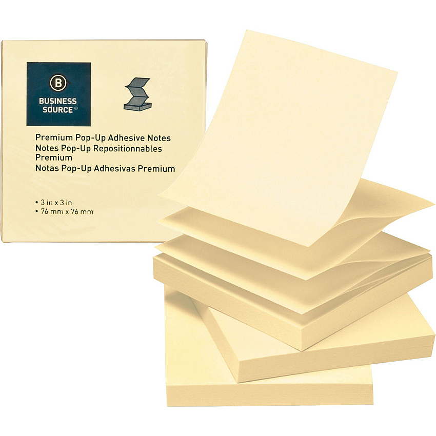 Business Source Reposition Pop-up Adhesive Notes (BSN36617)