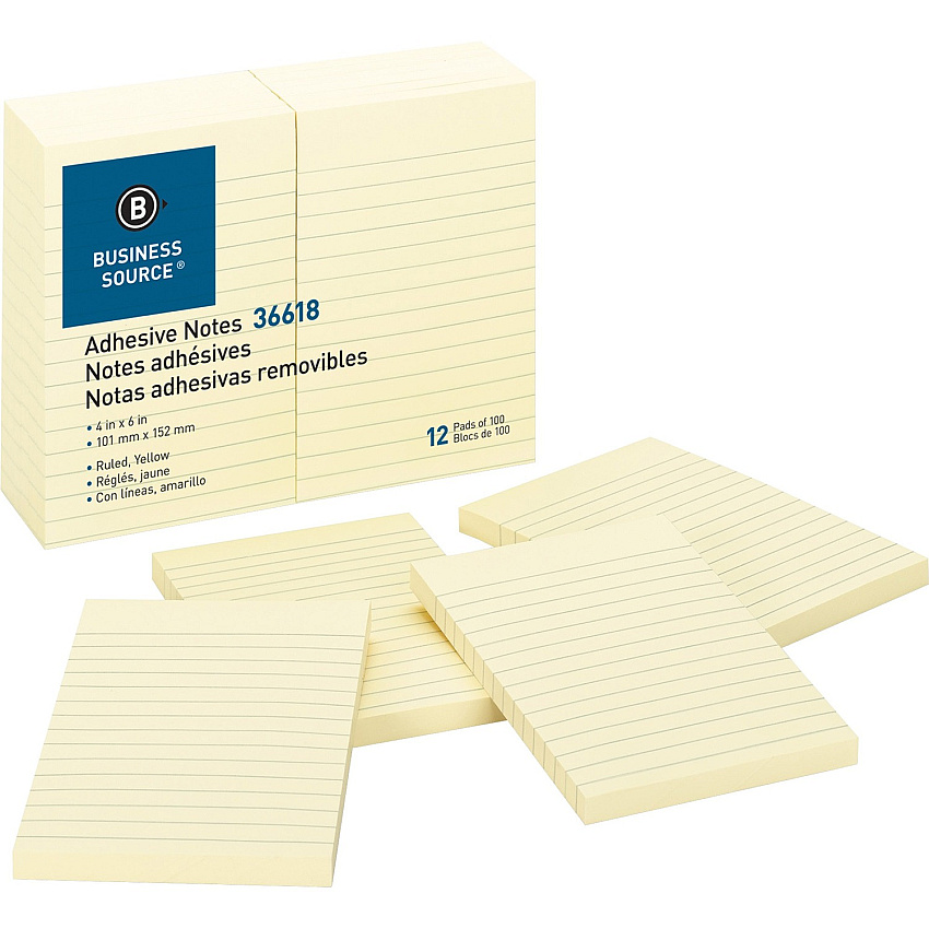 Business Source Ruled Adhesive Notes (BSN36618)