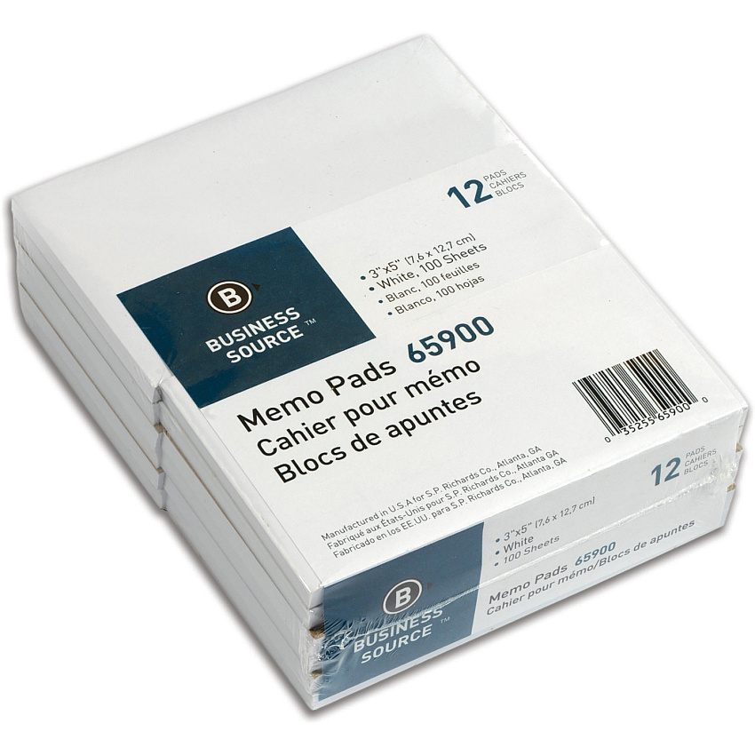 Business Source Plain Memo Pads (BSN65900)