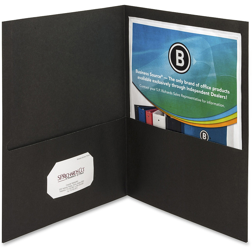 Business Source Letter Recycled Pocket Folder (BSN78490)