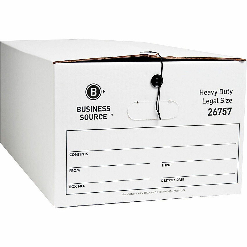 Business Source Heavy Duty Legal Size Storage Box (BSN26757)