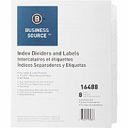 Business Source Unpunched Index Dividers Set (BSN16488)