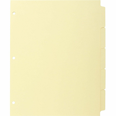 Business Source Mylar-reinforced Plain Tab Indexes (BSN16480)