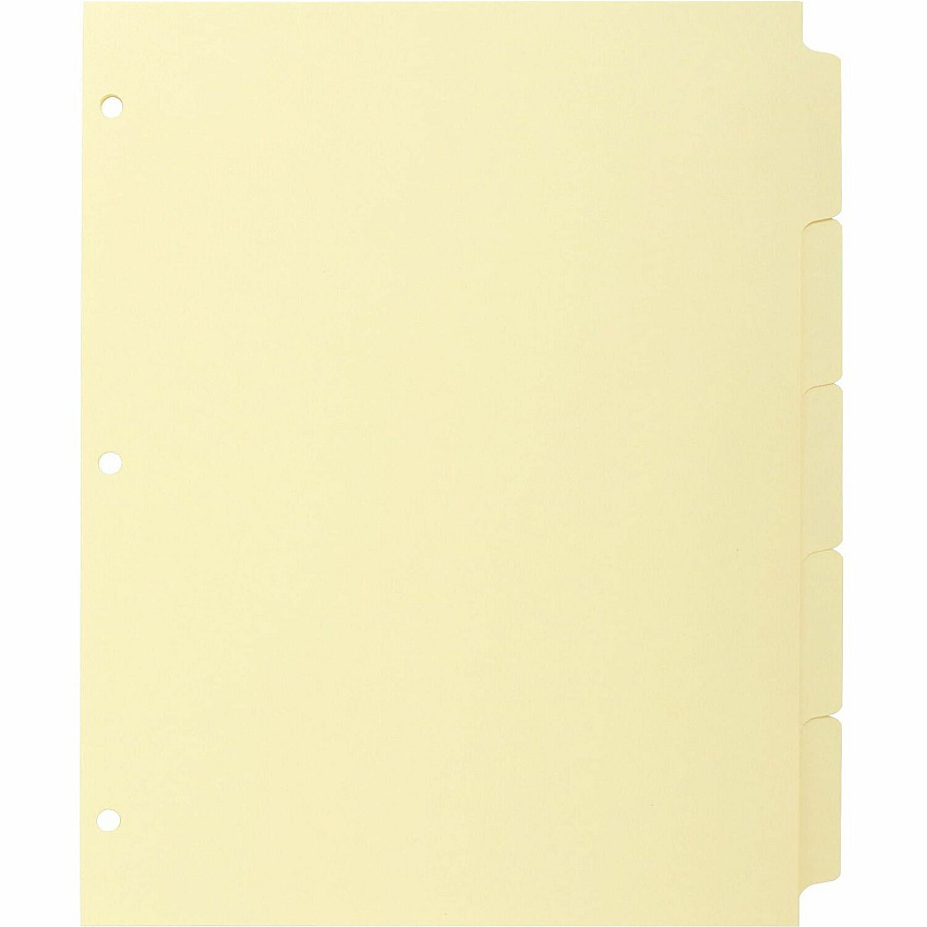 Business Source Mylar-reinforced Plain Tab Indexes (BSN16480)
