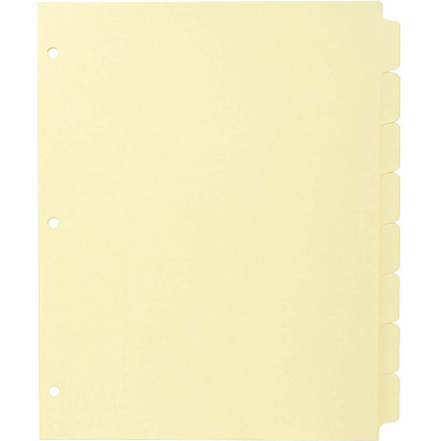 Business Source Mylar-reinforced Plain Tab Indexes (BSN16481)