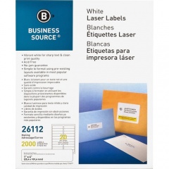 Business Source Bright White Premium-quality Address Labels (26112)