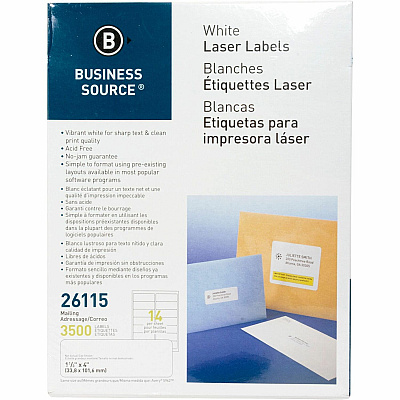 Business Source Bright White Premium-quality Address Labels (BSN26115)