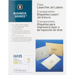 Business Source Clear Shipping Labels (26125)