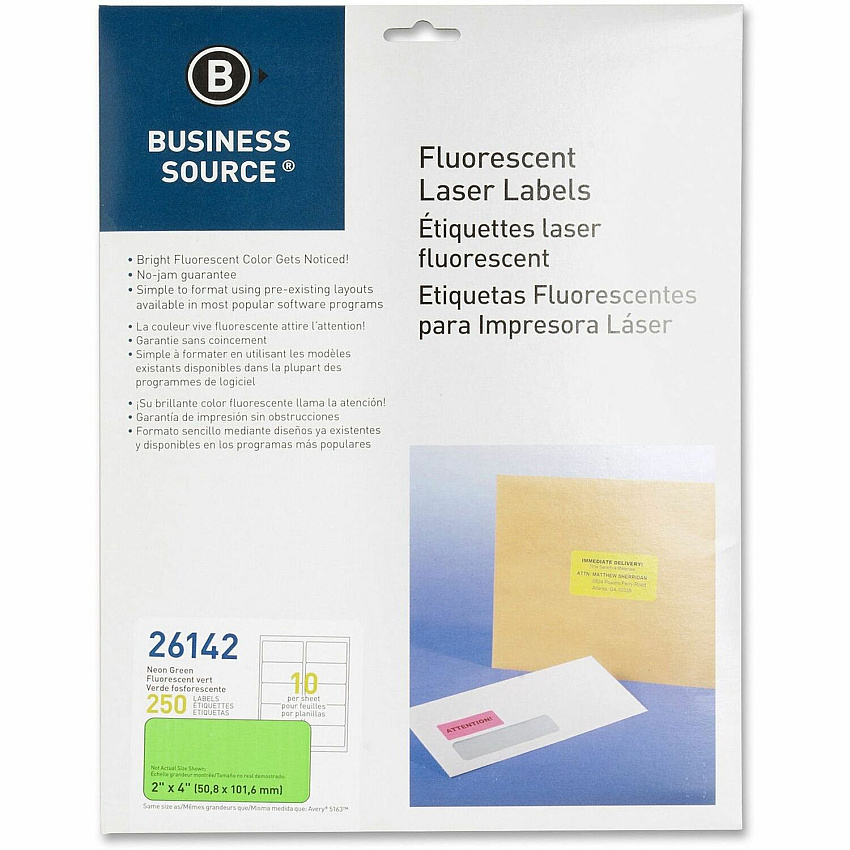 Business Source Neon Labels (BSN26142)