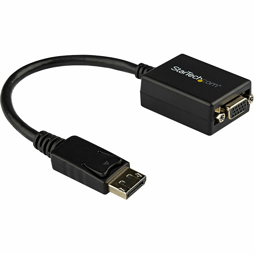 StarTech Displayport To Vga Adapter - Active Dp To Vga Converter - 1080p Video - Displayport Certified - Dp/dp++ Source To Vga Monitor Cable Adapter Dongle - L (DP2VGA2)