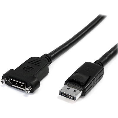 StarTech 3ft Panel Mount Displayport Cable M/f (DPPNLFM3PW)