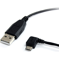 StarTech 1 Ft Usb To Left Angle Micro Usb Cable (UUSBHAUB1LA)