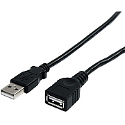 StarTech 10 Ft Black Usb Extension Cable A To A (USBEXTAA10BK)
